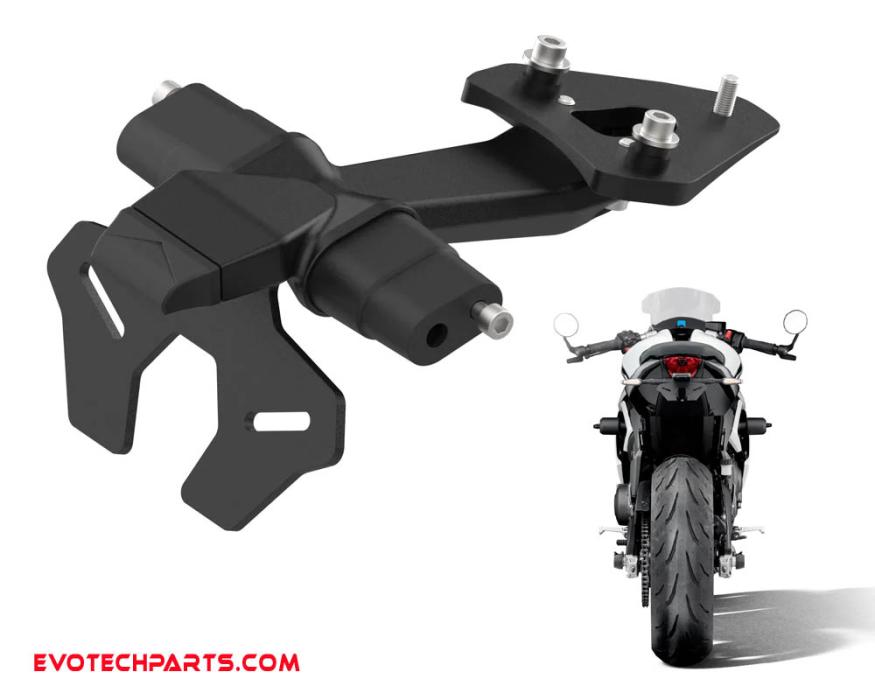 Triumph Daytona 660 licence plate holder from 2024 from Evotech Performance